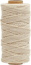 Tenn Well Butchers String, 3Ply 100m Strong Cotton Kitchen Twine Food Safe Oven Cooking String for Meat Trussing Tying, Chicken Roasting and Sausage Making (Beige)