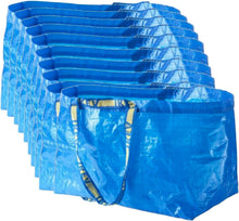 Ikea FRAKTA Carrier Bags, Blue, Large, 71 Litres - Set of 10