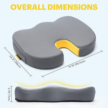 Lemonduck Office Chair Seat Cushion Pad for Lower Back, Coccyx Pain & Sciatica Relief (Grey)