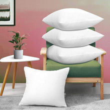 Adam Home Cushion Inserts 45cm x 45cm (18" x 18" inches) Hypoallergenic Fluffy White Cushion Inner, Perfect Hollowfibre for Sofa Cushion Pads (Pack of 4)
