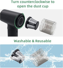 Mcbazel 2 in 1 Compressed Air Duster with Vacuum Cup,Electric Air Cleaner Blower,Mini Handheld Vacuum Cleaner with Power Display/25000/37000/51000rpm Speed for Dust Cleaner/Computer Cleaner/Car/Sofa