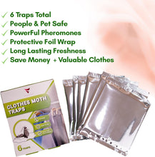 Dr. Killigan's Premium Clothing Moth Traps with Pheromones Prime | 6-Pack Non-Toxic Clothes Moth Trap with Lure for Closets & Carpet | Moth Treatment