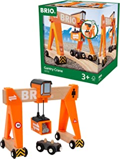 BRIO World Harbour Gantry Crane for Kids Age 3 Years Up - Compatible with all BRIO Railway Train Sets & Accessories