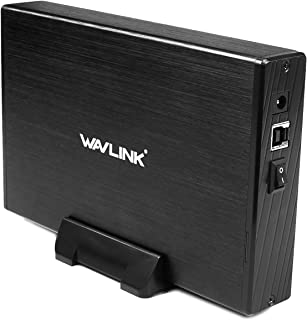 Wavlink 3.5 Inch Hard Drive Disk Enclosure Caddy USB 3.0 to SATAⅠ/Ⅱ/ⅢExternal HDD SSD Enclosure Case with Power Adapter, Bracket, USB 3.0 Cable, Tool Free[Support 10TB]