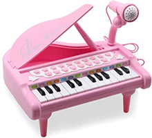 AmyBenton Kids Piano - Toddler Pink Piano for Girls - Baby Piano Keyboard for 1 2 Year Old - 24 Keys Electronic Toy Piano for Kids with Microphone