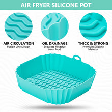 Siliz Air Fryer Silicone Liners, 3 Pack Reusable Silicone Airfryer Liners Tray  Replacement for Disposable Parchment Paper Liner  2 Square and 1 Circle Food Grade Air Fryer Accessories