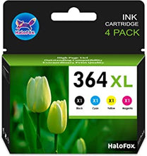 HaloFox 364XL Ink Cartridges Compatible for HP 364 Cartridges Multipack for HP Deskjet 3520 3070A, HP Photosmart 5520 6520 7510 7520 5510 5515 5511 5524 6510 6515, HP Officejet 4620 4622 (4 Pack)