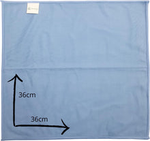 10 x Microfibre Glass Cloths 36x36cm, Lint Free and Ultra Fine Cleaning Cloths for Windows and Glass.