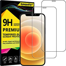 4youquality Screen Protector for iPhone 12 and iPhone 12 Pro (6.1-Inch), Tempered Glass Film, 2-Pack, [LifetimeWarranty][Impact-Resistant][Anti-Scratch][Anti-Shatter]