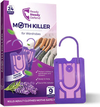 9 x Moth Killer Hangers For Wardrobes  Moth Repellent Hangers Protect Clothes In Wardrobes & Drawers  Lavender Fragrance  24 Months Protection  Trap & Balls Alternative