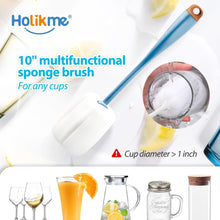 Holikme 8Pcs Bottle Cleaning Brush Set, Long Handle Bottle Cleaner for Washing Narrow Neck Beer Bottles, Wine Decanter, Narrow Cup, Pipes, Hydro Flask Tumbler, Sinks, Cup Cover