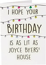 Birthday Card Stranger Things, Joyce Byers Lit c987 (Free P&P)