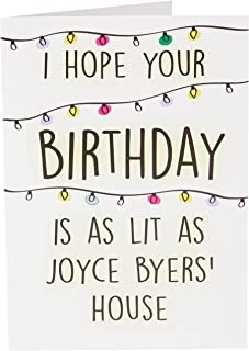 Birthday Card Stranger Things, Joyce Byers Lit c987 (Free P&P)