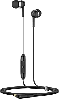 Sennheiser CX 80S In-ear Headphones with In-line One-Button Smart Remote – Black