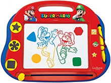 LEXIBOOK CRNI550 Brothers Multicolor Magic Magnetic Nintendo Super Mario Drawing Board, Artistic Creative Toy for Girls and Boys, Stylus Pen and Stamps, Red/Blue