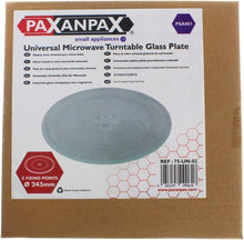 Paxanpax PSA001 Microwave Turntable Glass Plate with 3 Fixers (245mm), Clear