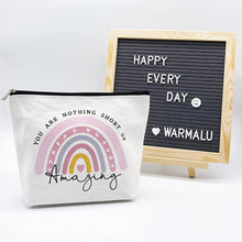 Inspirational Gifts for Women, Thank You Gifts, You are Nothing Short of Amazing Rainbow Makeup Bag, Birthday Gifts for Women, Best Friend, BFF, Bestie, Sister, Boss, Wife, Teacher, NHS, Nurse, Her