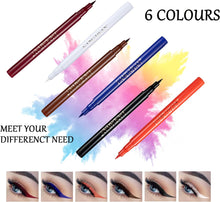 Black Eyeliner Pen Coloured Eyeliner,Matte Liquid Eyeliner Long Lasting Waterproof Eyeliner Make-up Eyeliner Pencil Highly Pigmented Smudge-proof Colourful Eye Liner Pen for Everyone