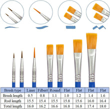 OWill 7PCS Paint Brush Set for Watercolor Painting, Oil Painting, Acrylic Painting, Rock Painting, Face Painting, Body Painting & Crafts