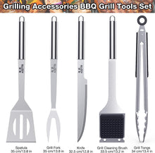 AISITIN BBQ Accessories Tools Stainless Sturdy Utensils Grill Set 5PCS for Backyard Barbecue Camping Cooking Picnic and Gifts for Men&Women