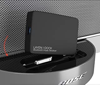 LAYEN i-DOCK Premium 30 Pin Bluetooth Adapter Wireless Stereo Hi-Fi Music Receiver with Qualcomm CSR Chipset - aptX & Multi Pair for Bose SoundDock Plus Many More (Not Suitable for Cars)