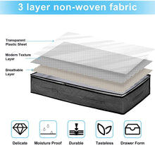 Underbed Storage Bag 3Pack 90L Large Under Bed Storage Box with 4 x Large Zip lock Bags - Clothes Storage Bag with PVC Window for Clothes, Duvets, Comforters, Blankets, Bedding, Quilts