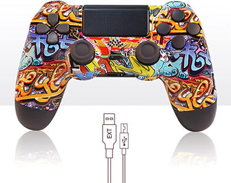 AUFGLO Wireless Controller for Ps4,Compatible with Ps4/Slim/Pro Console - (Graffiti)