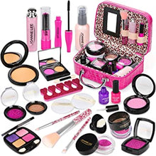 Sanlebi Pretend Makeup Toy Set, 22 PCS Safe Non-Toxic Fake Make Up Set Cosmetic Beauty Kit Role Play Gift for Little Girls Kids Children Age 3