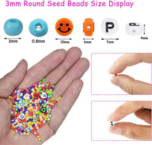 Beads for Jewelry Making 6720pcs Glass Seed Beads 3mm and Alphabet Letter Beads for Necklace Bracelet Jewelry Making Kit, Friendship Bracelets Art Craft Kit for Kids Girls Adults Gift