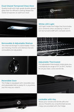 Subcold Super50 LED  Mini Fridge Black  50L Beer, Wine & Drinks Fridge  LED Light + Lock & Key  Energy Efficient (Black)