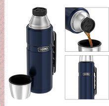 Thermos Stainless King Flask, Midnight Blue, 1.2 L, 33.6 x 11.99 x 33.6 cm, 183267