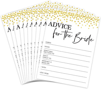 Huxters Hen Party Accessories  20 Pcs Advice for The Bride Card Games  Luxurious Design with Printed Template  Ultra-Thick 350GSM Paper  Great for Bachelorette and Hen Party