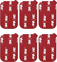 6pcs Rectangle 3M Sticky Adhesive Replacement Kit, for Magnetic Car Dashboard Phone Mount Base Sticker Parts,VIIMAKE Double Side 3M VHB Tape Adhesive Pads (Red)