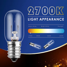 BROTOU [4 Pack T20 15W Incandescent Bulb, 220V-240V 2700K SES E14 Warm White Bulbs for Oven, Sewing Machine, Salt Lamp, Fridge (15W)