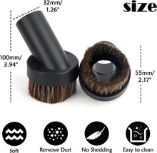 Brushes for Henry Hoover Attachments, Migaven 2pcs Hose Brushes for Henry Hetty Head Parts and Accessories Universal Replacement Round Horse Hair Dusting Suction Nozzle Cleaner Dust Brush Tool 32mm