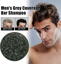 Men Grey Hair Reverse Bar - Soap Cover for Grey Hair - Black Hair Shampoo Bar for Grey Hair - Darken Hair Root White Coverage - Care Scalp Follicles Oil Control - Reduce Dry Restore Radiance (1PCS)
