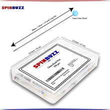 SPINBUZZ Sewing Pins with Glass Heads 250 Pieces - 38 mm Long, Straight for Dressmaking, Quilting, Jewellery & Crafts