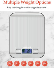 Digital Kitchen Scale, 5kg/11lb Professional Electronic Weighing Scales with LCD Display, Premium Stainless Steel Food Scales