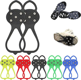 Non-Slip Gripper Spikes,Ice Non-Slip Shoe Spikes,Ice Cleat for Shoes and Boots,Anti-Skid Snow Ice Shoe Spikes for Walking Hiking on Snow