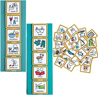 Create Visual Aids Visual Timetable For Home Daily Routine Chart With 35 Picture Cards To Support Communication, Routine and Transition For SEND, Speech and Language, ASD, Autism, Preschool