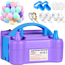 Balloon Pump Electric Balloon Pump Inflator Dual Nozzle Air Pump for Latex Balloons with 50PCS Macaron Balloons & 10 Pack Balloon Arch Making Kit for Birthday Wedding Party Festival Balloons Inflation