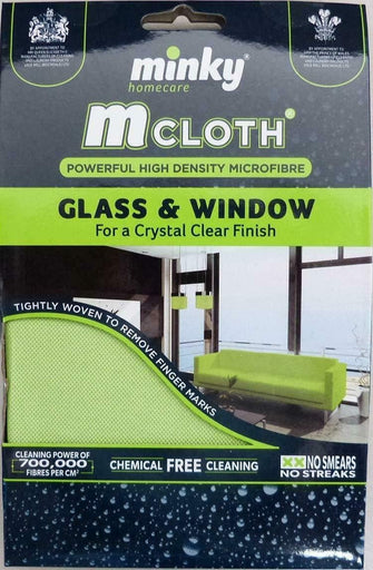 Minky M Cloth Glass & Window Microfibre Cloth (Colour may vary)