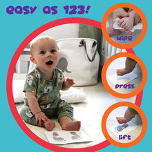 Baby Footprint Kit Twin Pack - Newborn Hand and Foot Print Gift - Eight Ready to Frame Sheets and Two Nekoosa inkless towelettes from Bella Beso