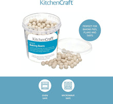 KitchenCraft Ceramic Baking Beans for Blind Baking Pastry, Washable and Reusable, Heatproof Ceramic, 500g