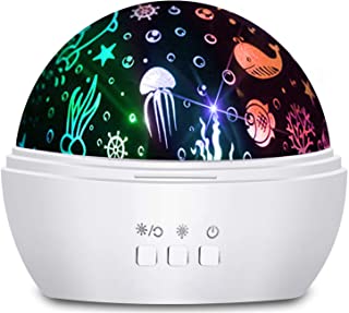 Moredig Baby Lights Projector, Sensory Lights with Starry Sky and Undersea Theme for Birthday, Parties - White