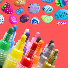 Kids B Crafty Acrylic Paint Pens for Rock Painting, Glass, Craft, Ceramic, Stone, Fabric, Wood,12 Colours Permanent Marker Pen, Arts and Craft Sets for Adults Kids, Acrylic Paint Markers, Fabric Pens
