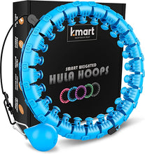 K-MART Smart Hula Ring Hoops, Weighted Hula Circle 24 Detachable Fitness Ring with 360 Degree Auto-Spinning Ball Gymnastics, Massage, Adult Fitness for Weight Loss