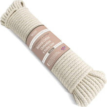 The Strongest Natural Cotton Clothesline Pulley by Smiths  20m/66ft X 5.5mm  Soft Braided 130kgs Pulling Force Rope  Snag & Tear Resistant  1 Year Guarantee!