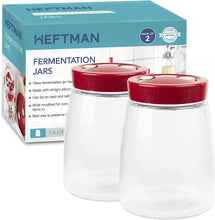 HEFTMAN Fermenting Jar With 1 Way Air Release Vent Ideal For Safe Fermentation - 1.4 Litres - Fermentation Jars - Pack of 2