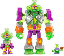 SUPERTHINGS Mega-K Superbot – Articulated villain robot with combat accessories, 1 exclusive Kazoom Kid and 1 exclusive SuperThing